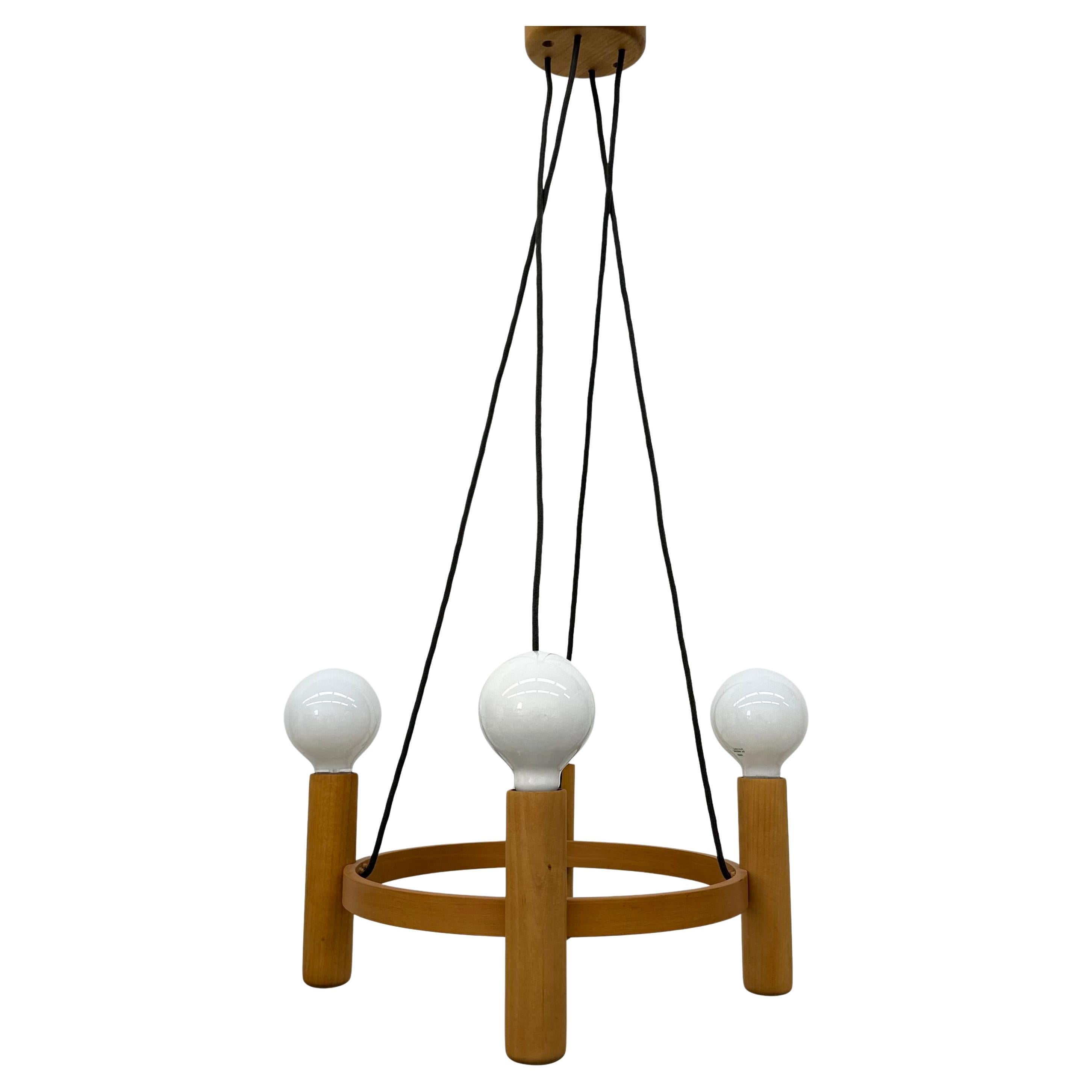 Vintage Domus Danish design hanging lamp chandelier , 1970s For Sale