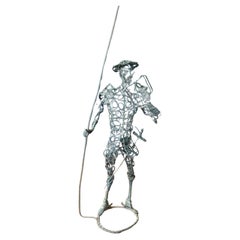 Vintage Don Quijote Brutalist Draht-Skulptur
