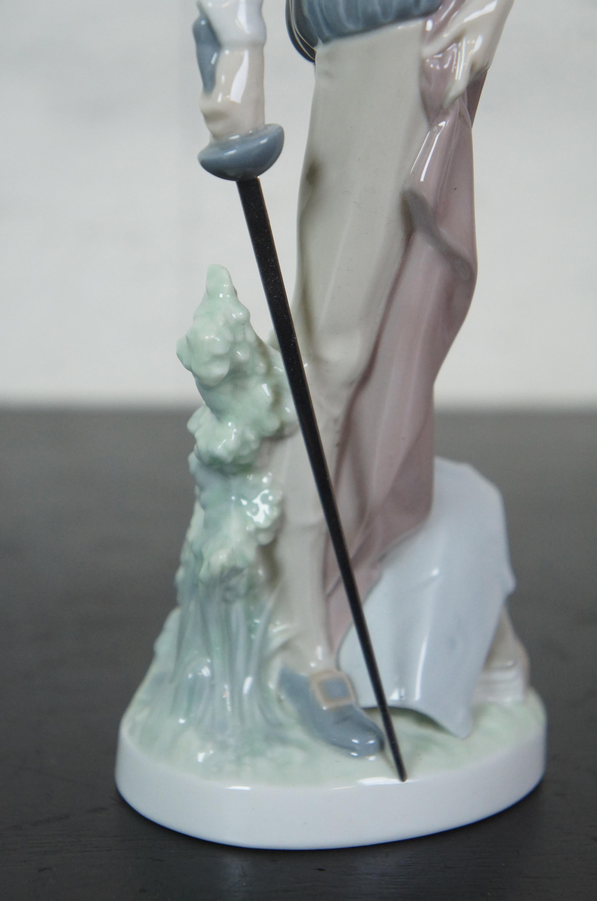 Vintage Don Quixote Lladro Spain Standing w Sword Porcelain Daisa Figurine #4854 4