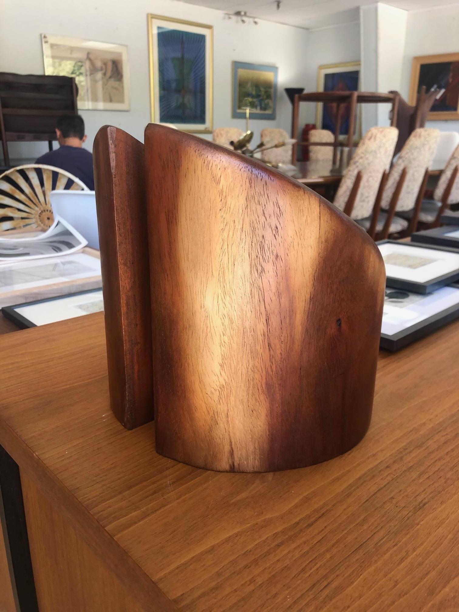 Vintage Don Shoemaker Rosewood Bookends, circa 1960s 2