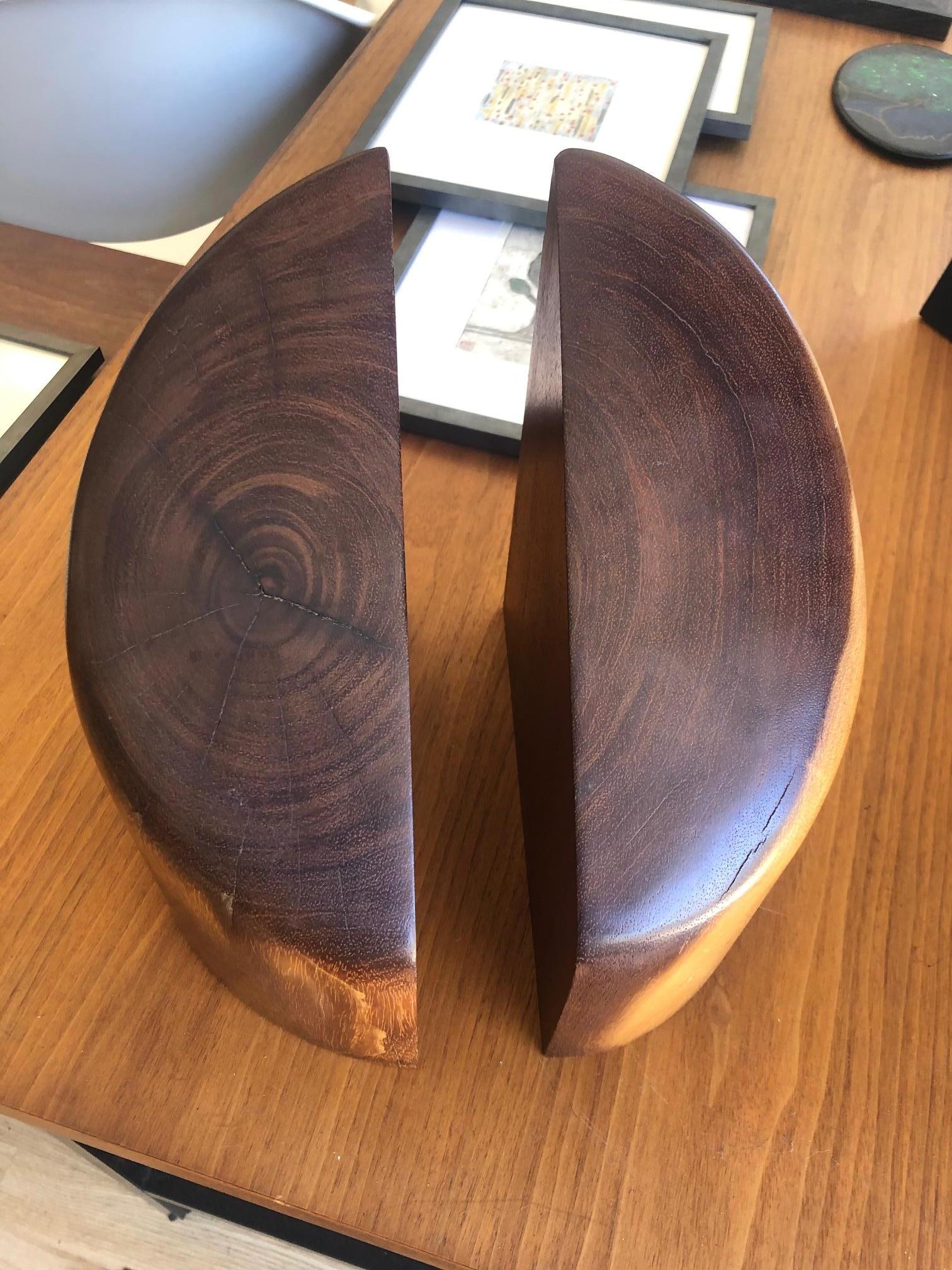 Vintage Don Shoemaker Rosewood Bookends, circa 1960s 3