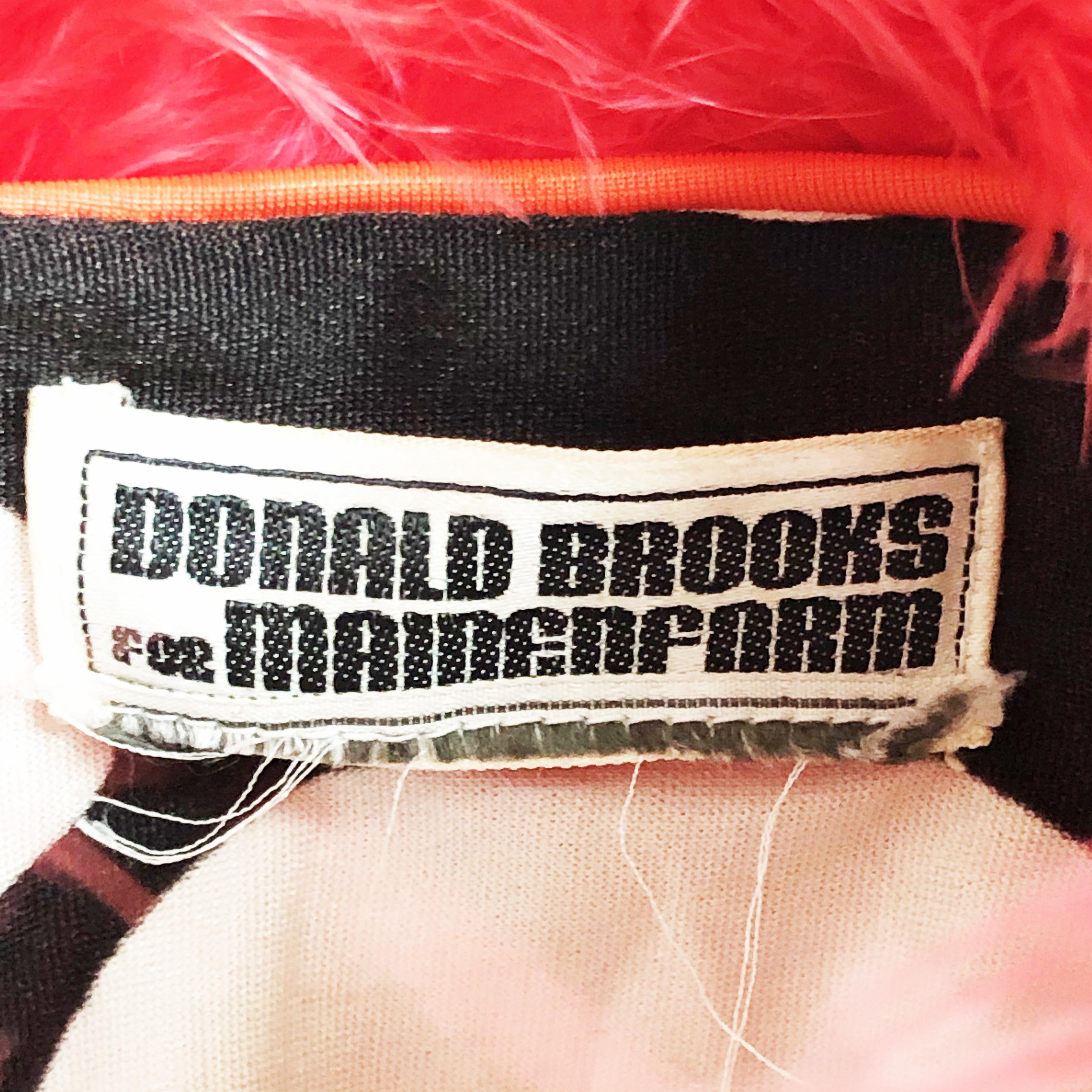 Vintage Donald Brooks Marabou Feather Jacket Short Duster Size M 70s 3