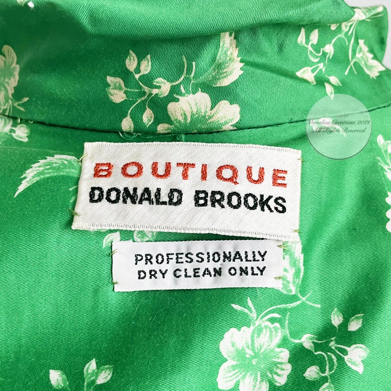 Vintage Donald Brooks Palazzo Pantsuit 2pc Set Jacket & Wide Leg Pant 70s S For Sale 5