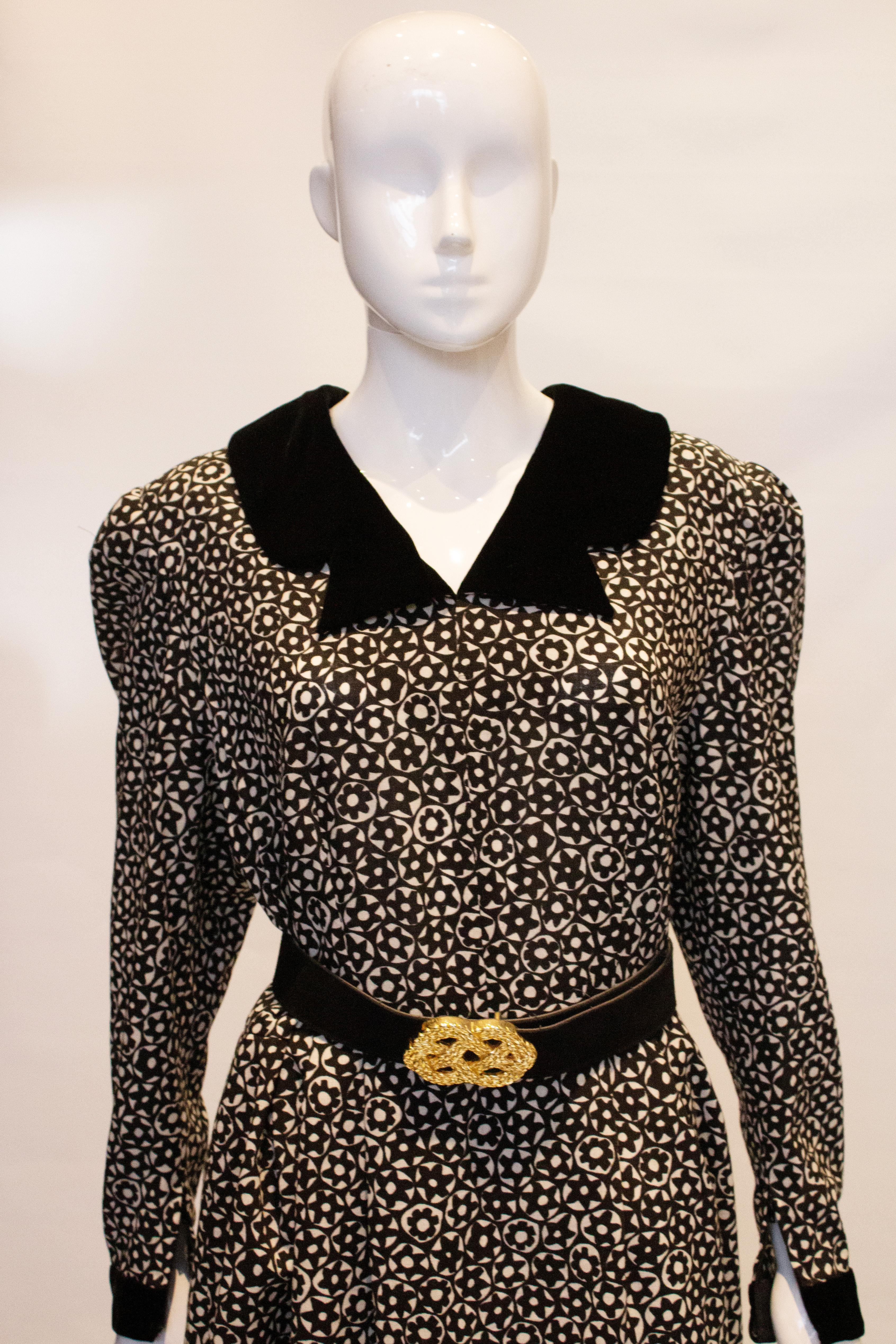 Women's Vintage Donald Campbell Black and White Dress For Sale
