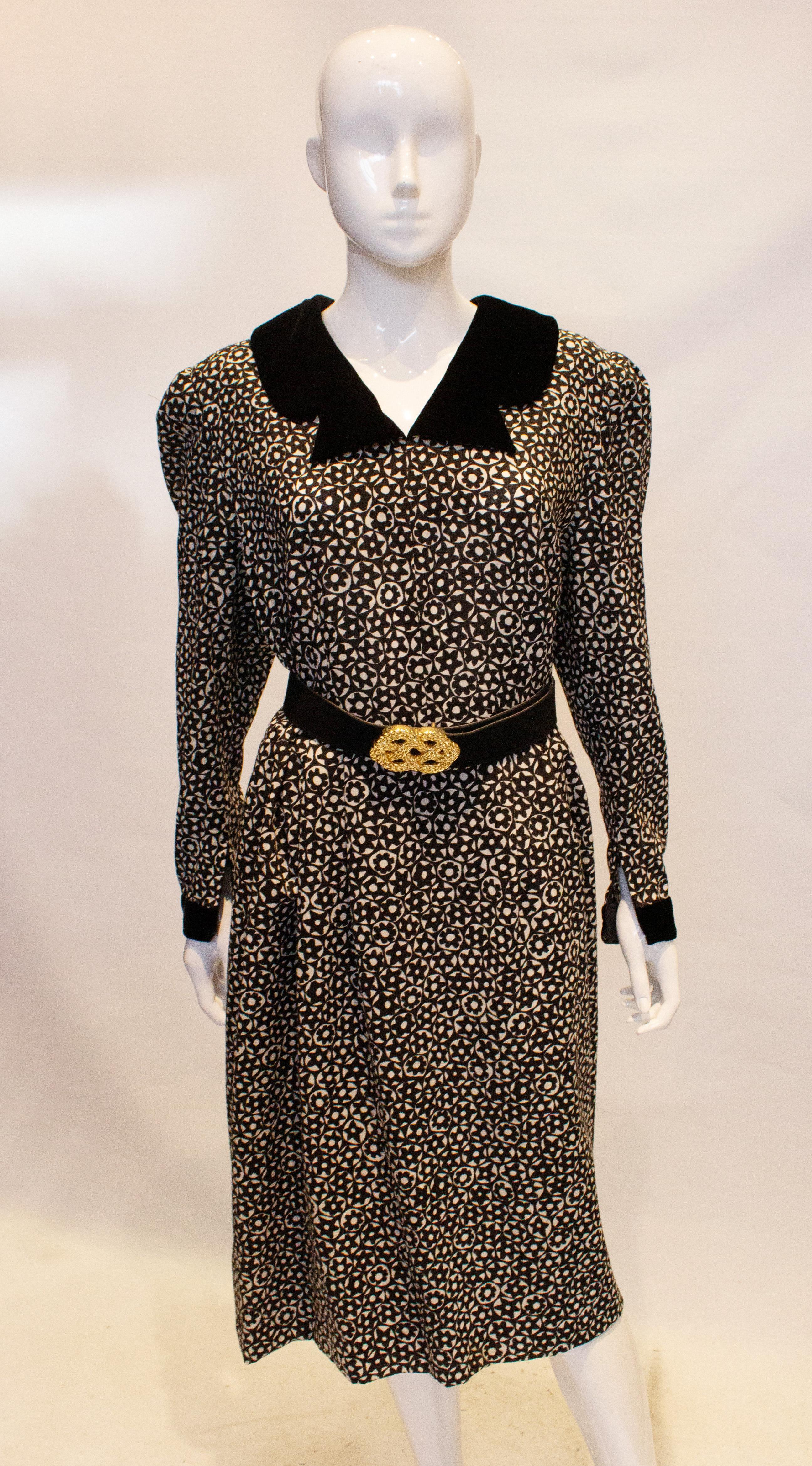 Vintage Donald Campbell Black and White Dress For Sale 2