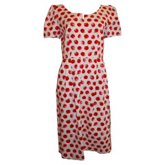 Vintage Donald Campbell Fruit Print Cotton Dress