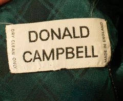 Vintage Donald Campbell Green Silk Dress