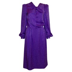 Vintage Donald Campbell lila Vintage-Seidenkleid