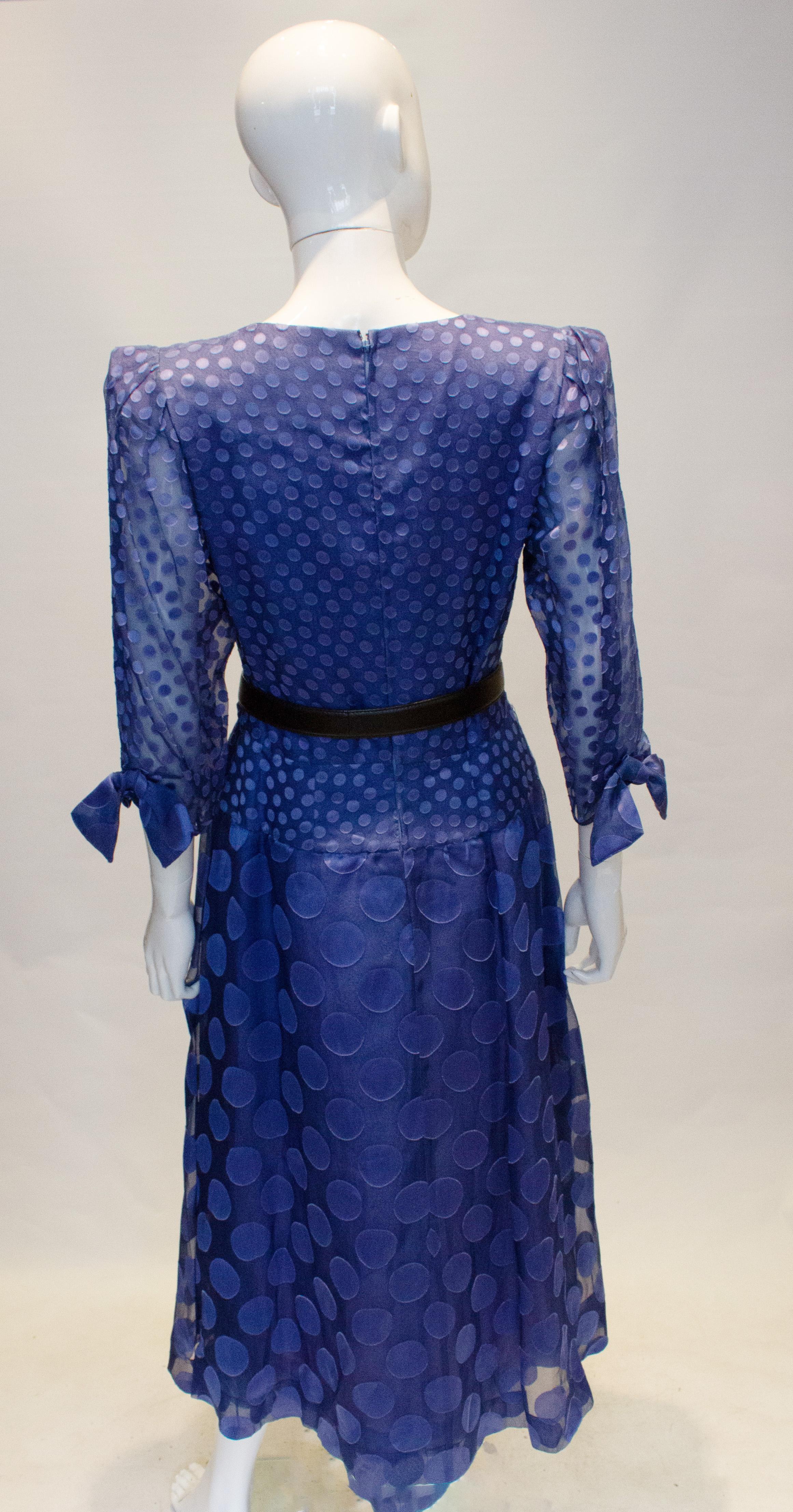 Women's Vintage Donald Campbell Silk Spot Dress For Sale