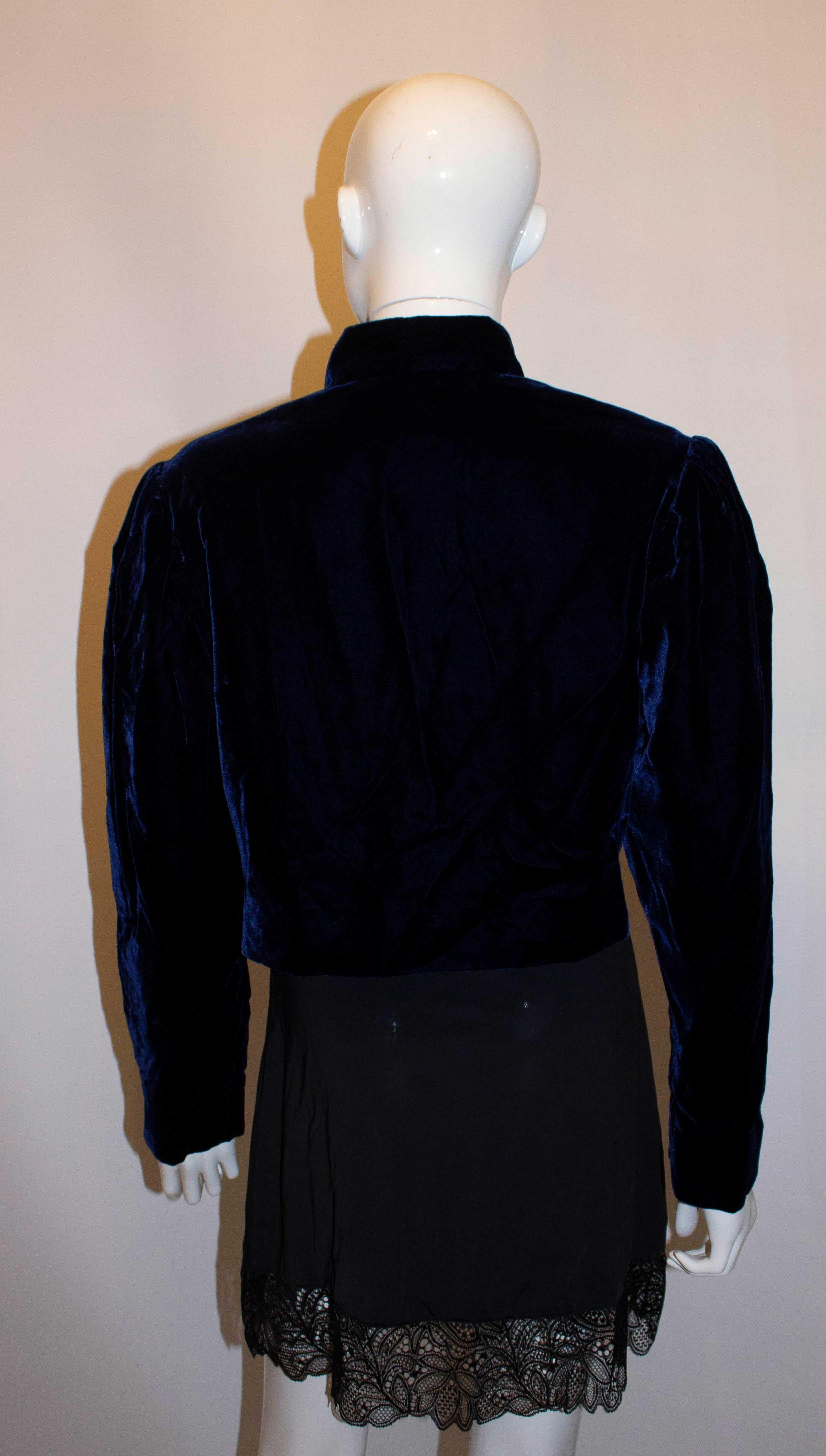 Vintage Donald Campbell Silk Velvet Evening Jacket 1