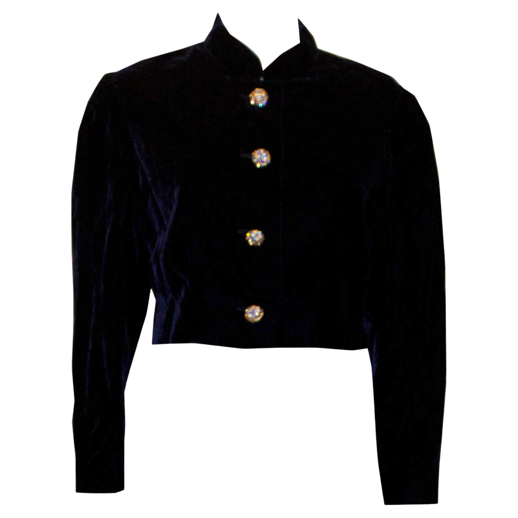 Vintage Donald Campbell Silk Velvet Evening Jacket