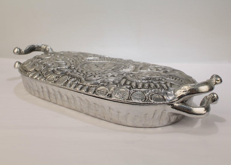 Vintage Donald Drumm MidCentury Modern Aluminum Covered Casserole Dish