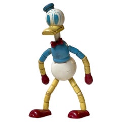 Donald Duck aus bemalter Buche mit beweglichen Beinen von Brio Sweden, Vintage
