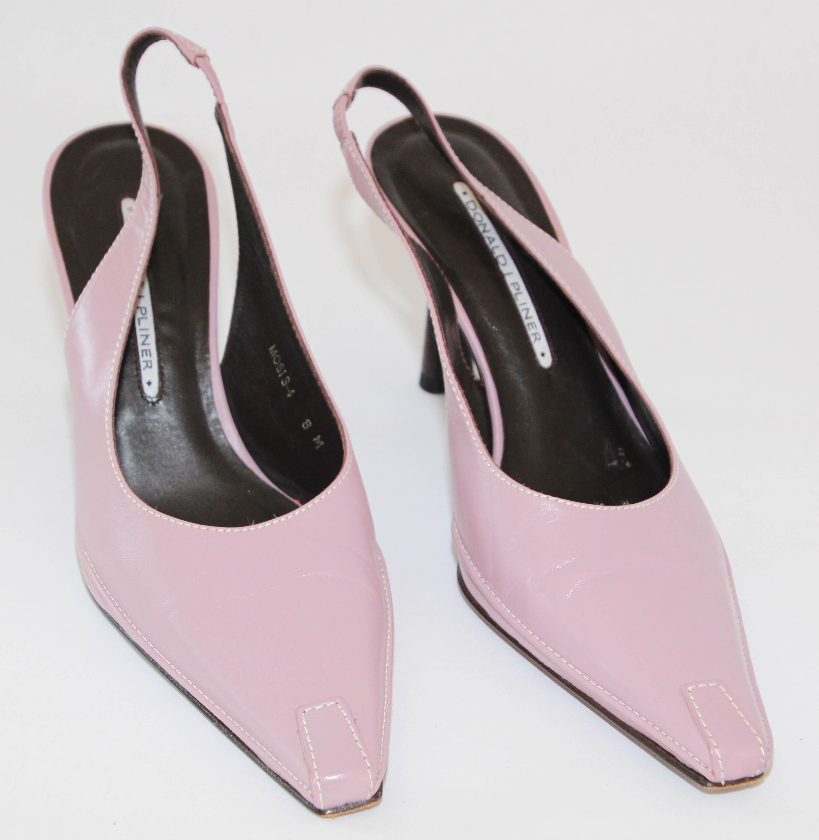Vintage Donald J Pliner Pink Blush Sling Back Heels 8 M For Sale 7
