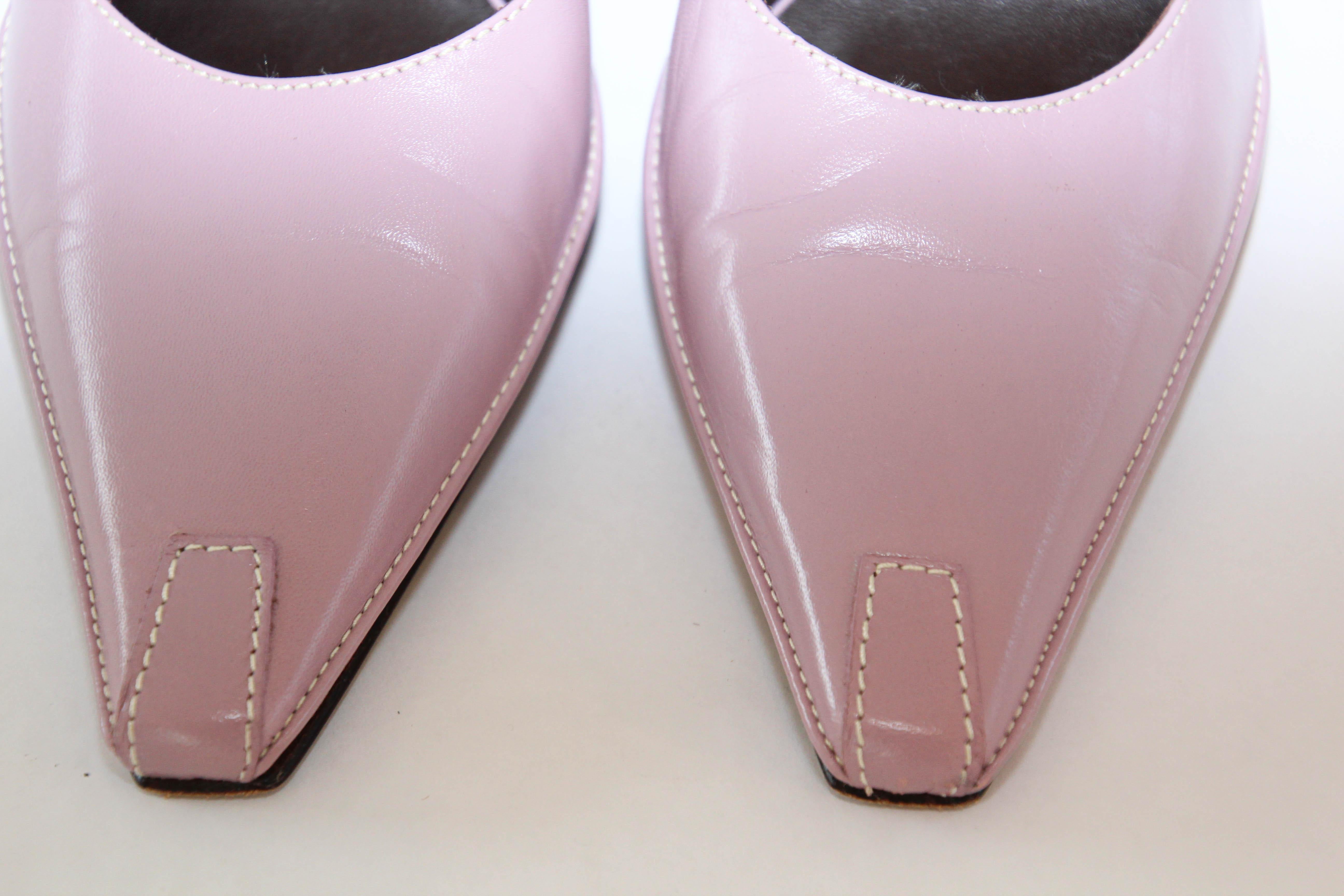 Women's Vintage Donald J Pliner Pink Blush Sling Back Heels 8 M For Sale
