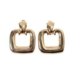 Vintage Donald Stannard Gold Tone Hoop Earrings CIRCA 1980s