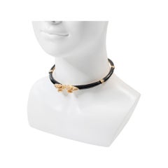 Vintage Donald Stannard Rams Head Choker in Black and Gold Circa 1980s