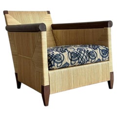 Vintage Donghia “Merbau” Woven Rattan Lounge Chair