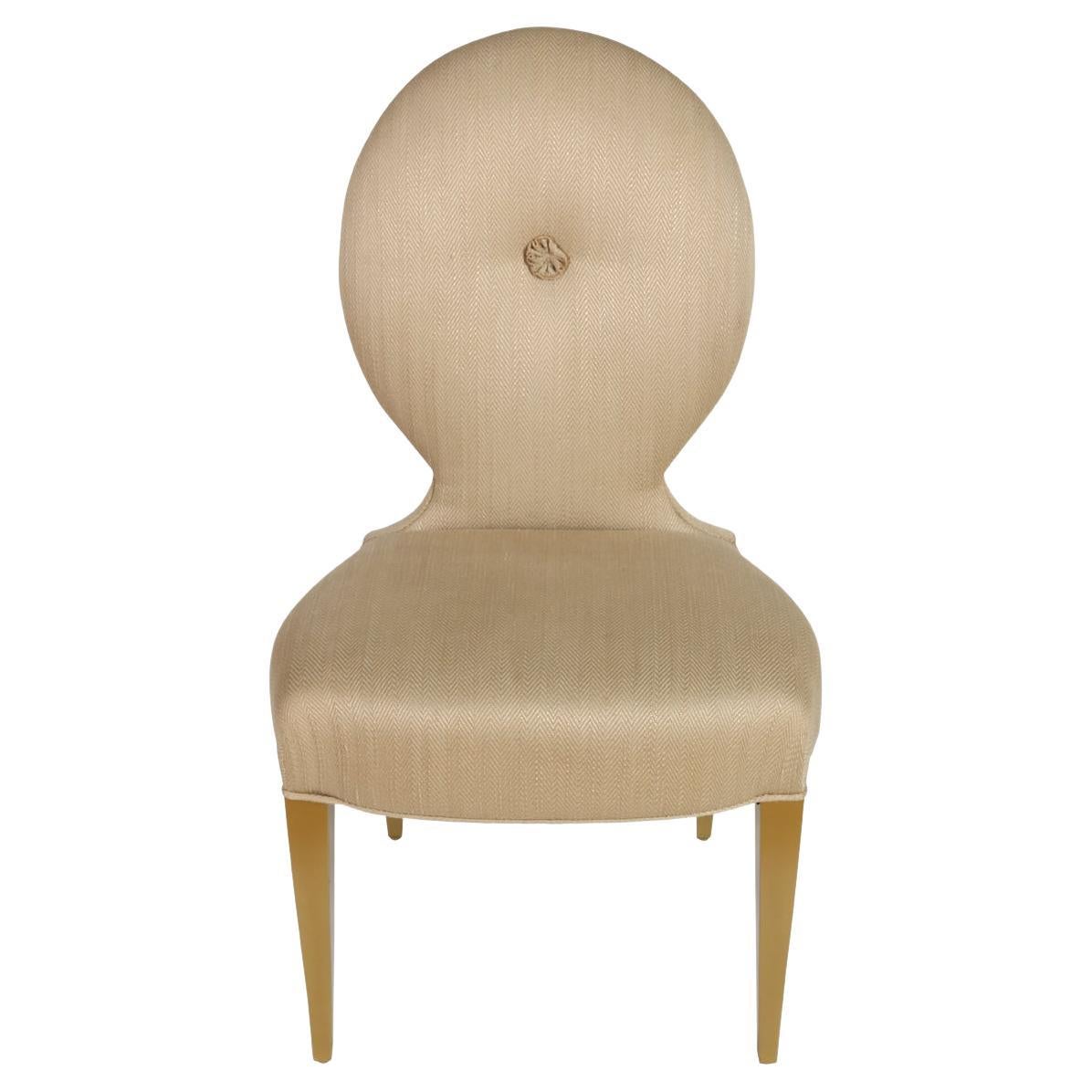 Sedia Slipper Donghia vintage con gambe dorate