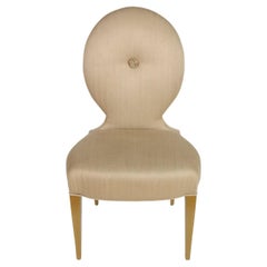 Vintage Donghia Slipper Chair With Gold Legs