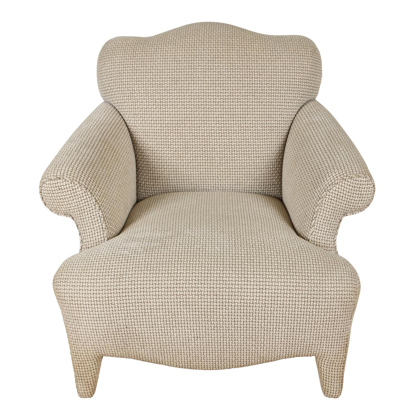 Vintage Donghia Style Upholstered Club Chair In Good Condition In Locust Valley, NY