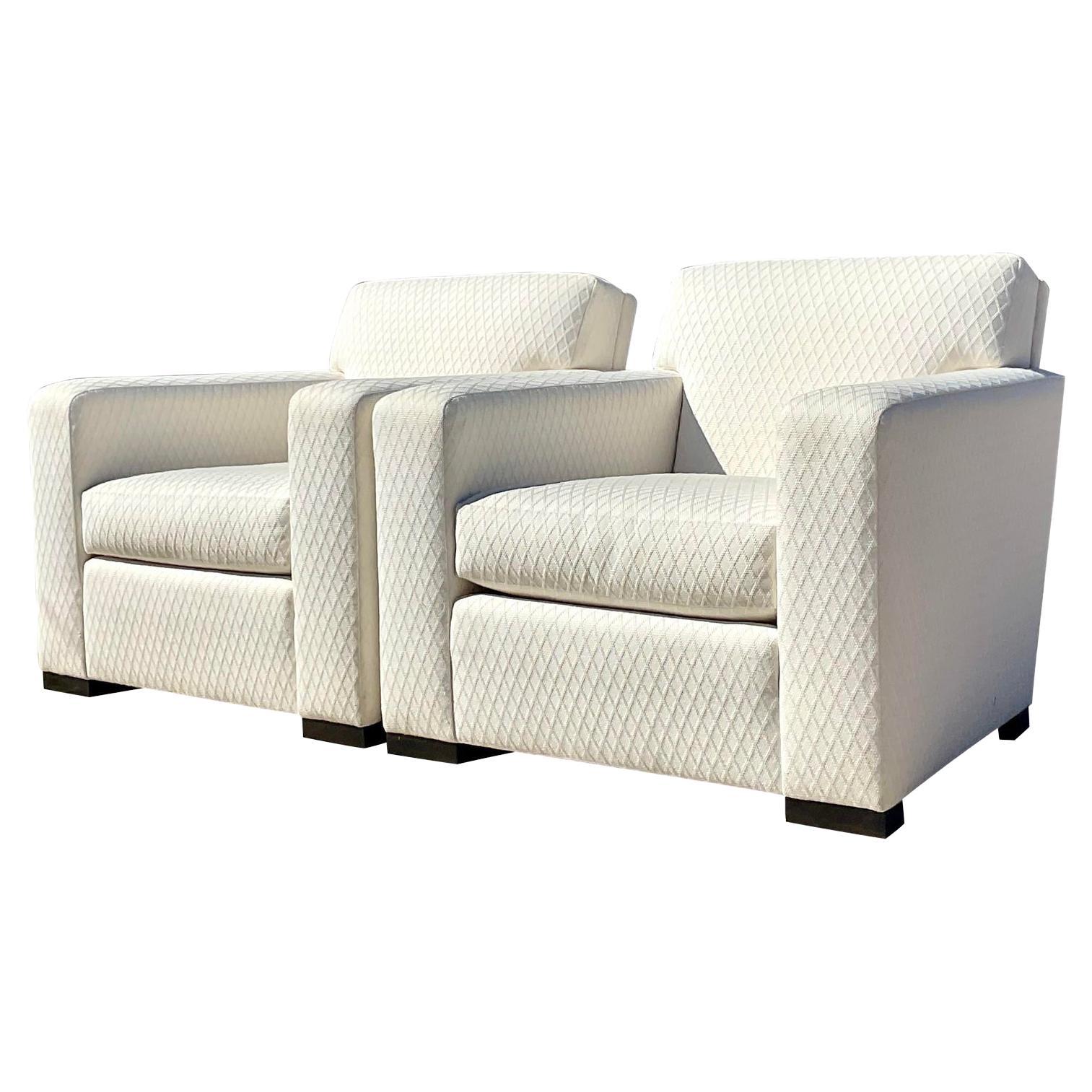 Vintage Quilted Leather Club Chair with Brass Nail Detailing at 1stDibs