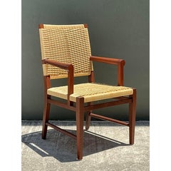 Poltrona vintage in rattan intrecciato "Merbau" di Donghia