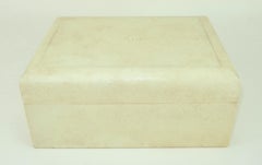 Vintage DONNA KARAN Shagreen bedeckt Holz ausgekleidet Box