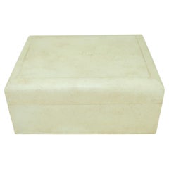 Vintage DONNA KARAN Shagreen Covered Wood Lined Box