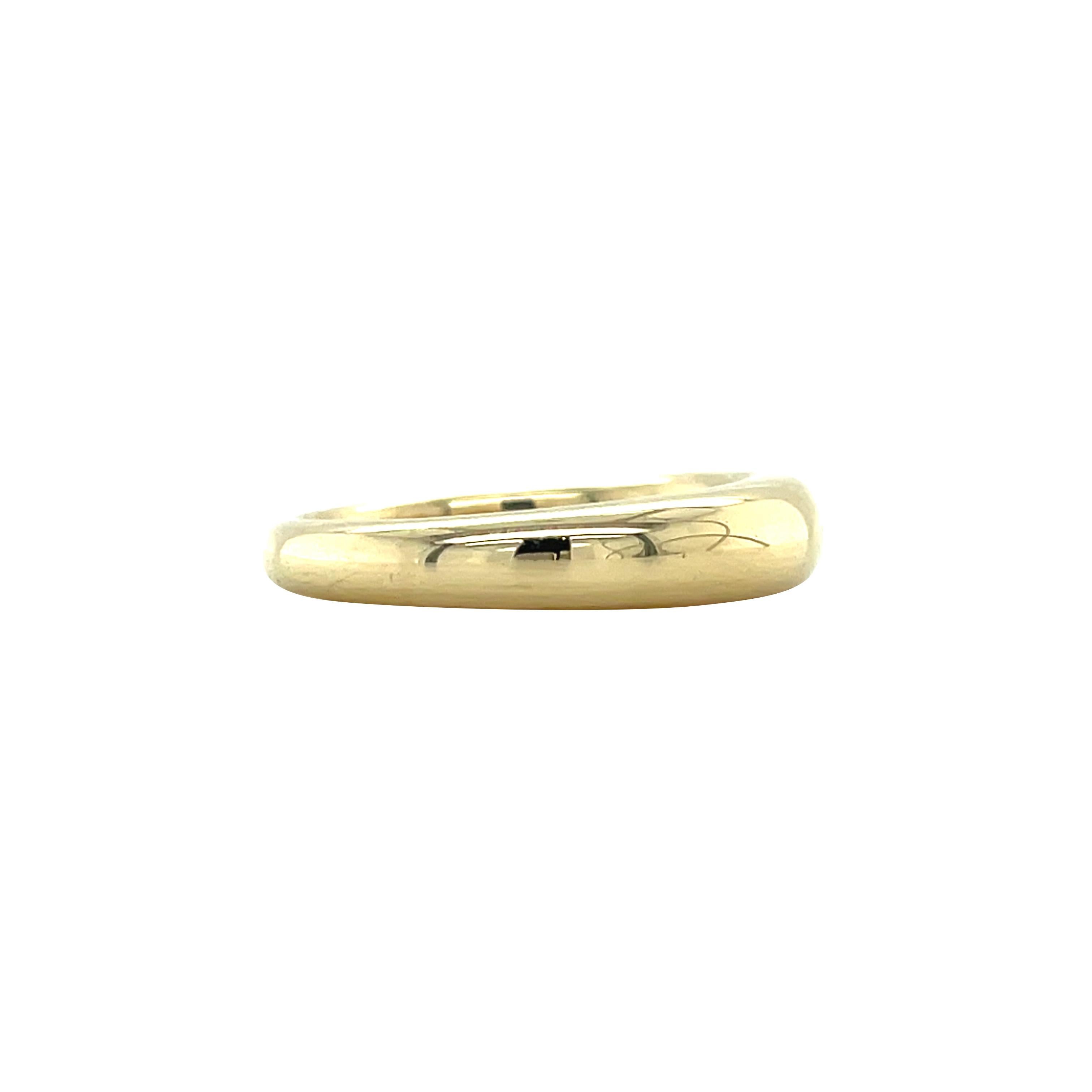 Vintage Donut Ring, massivem Gold 14 Karat Gelbgold stapelbar Größe 3,5 Ring im Zustand „Hervorragend“ im Angebot in AMSTERDAM, NL