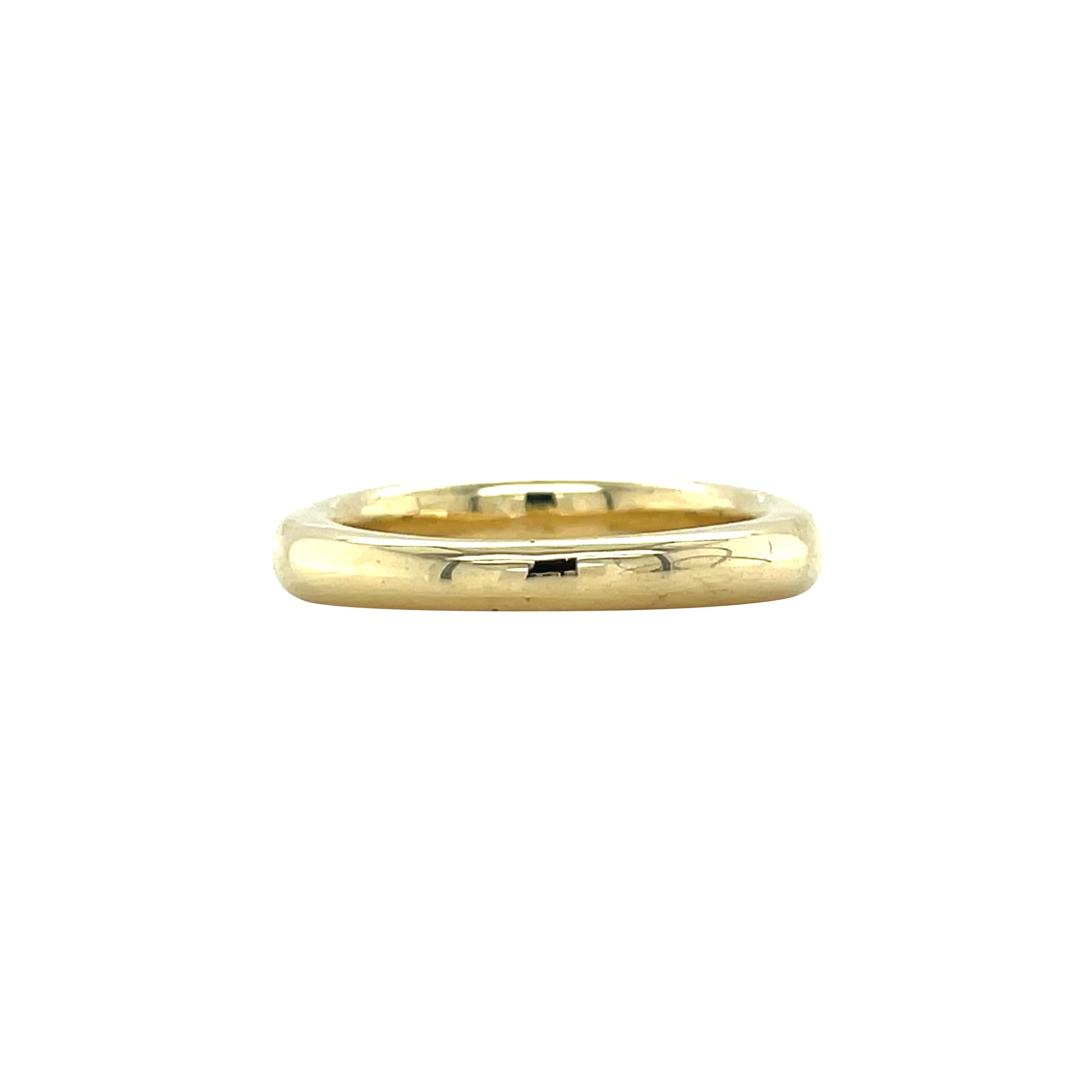 Vintage Donut Ring, massivem Gold 14 Karat Gelbgold stapelbar Größe 3,5 Ring für Damen oder Herren im Angebot