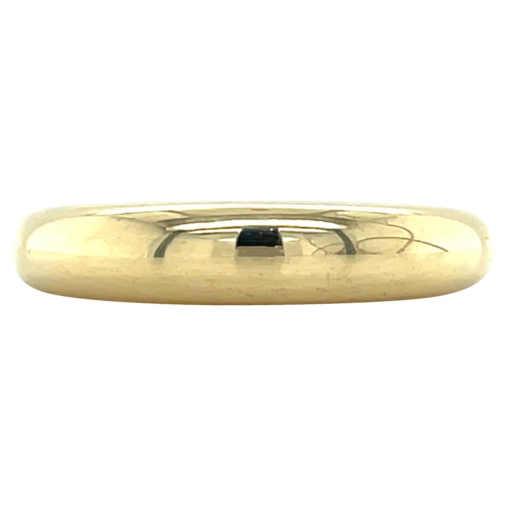 Vintage Donut Ring, massivem Gold 14 Karat Gelbgold stapelbar Größe 3,5 Ring