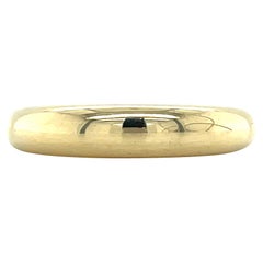 Anello a ciambella vintage, oro massiccio 14 carati, oro giallo, impilabile, misura 3,5