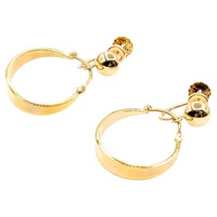 Vintage Door Knocker Earrings in 14k Yellow Gold