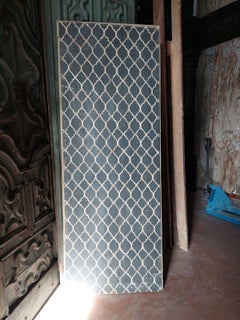 Vintage door lacquered with black and white tapestry, Italy