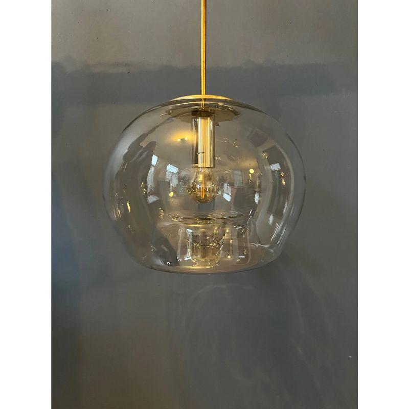 Space Age Vintage Doria Leuchten Glass Pendant, Mid-Century Modern For Sale