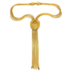 Vintage D'orlan Long Tassel Necklace 1960s
