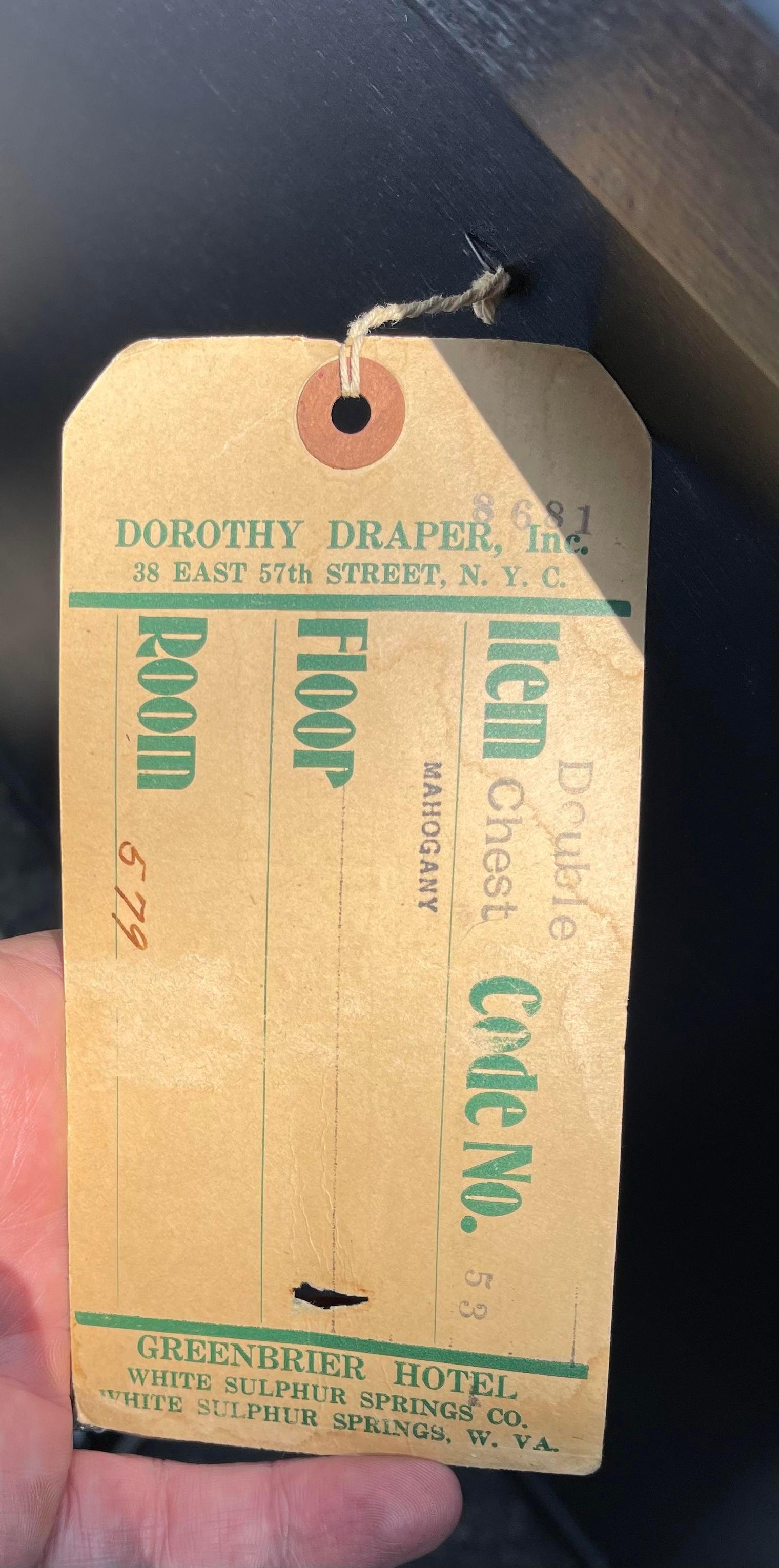 North American Vintage Dorothy Draper Black & Gold Hollywood Regency Chest of Drawers