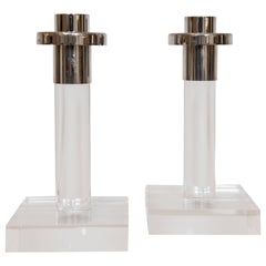 Vintage Dorothy Thorpe Acrylic Candlesticks