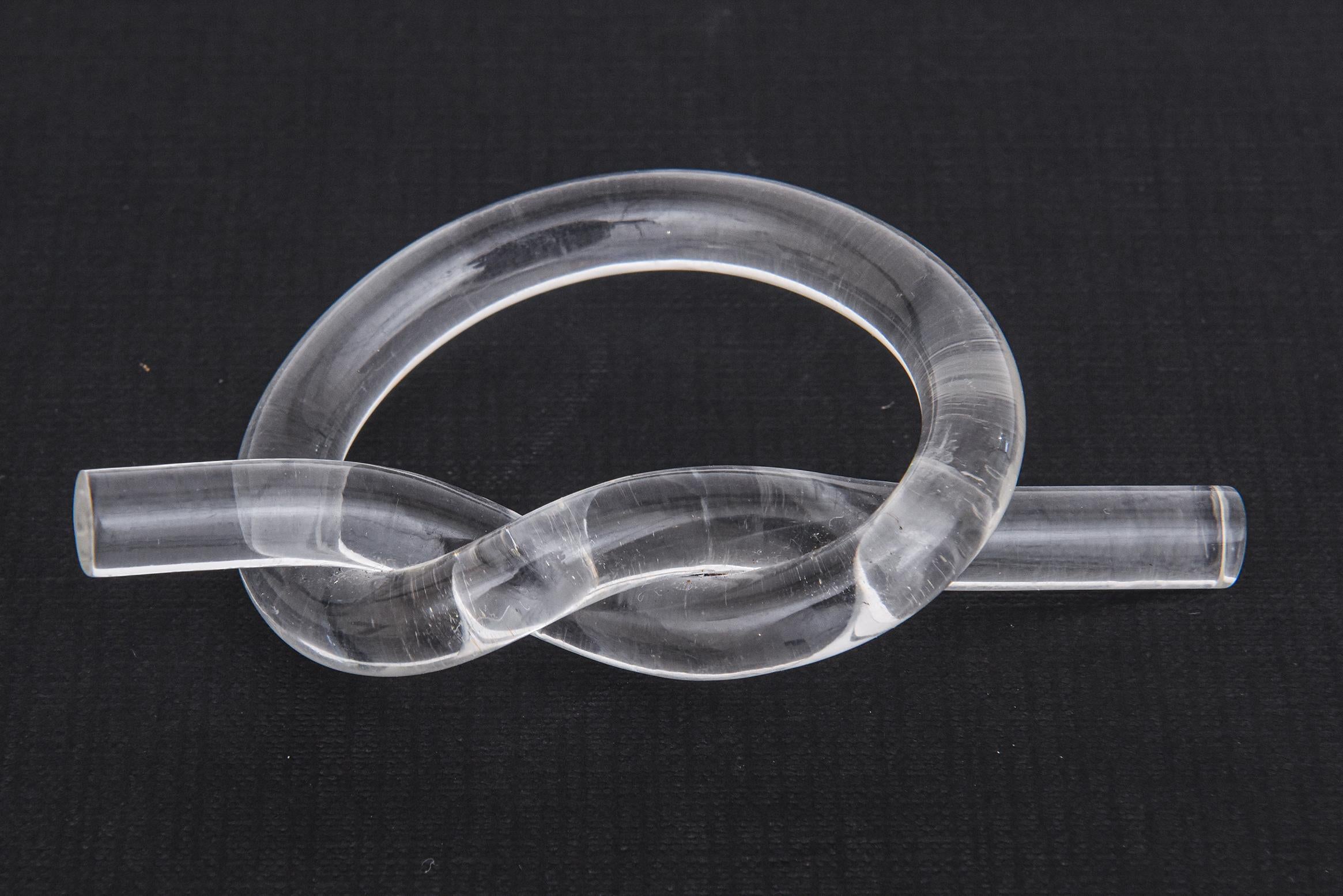 Vintage Dorothy Thorpe Clear Twisted Lucite Napkin Rings Set of Eight 2