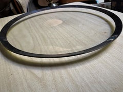 Vintage Dorothy Thorpe Large Round Sterling Silver Overlay Edge Platter/Charger/