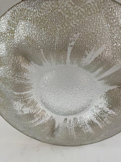 Vintage Dorothy Thorpe Tray Antiqued Silver on Crystal