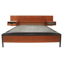 Vintage double bed by Cees Braakman for Pastoe from the Japanese Series