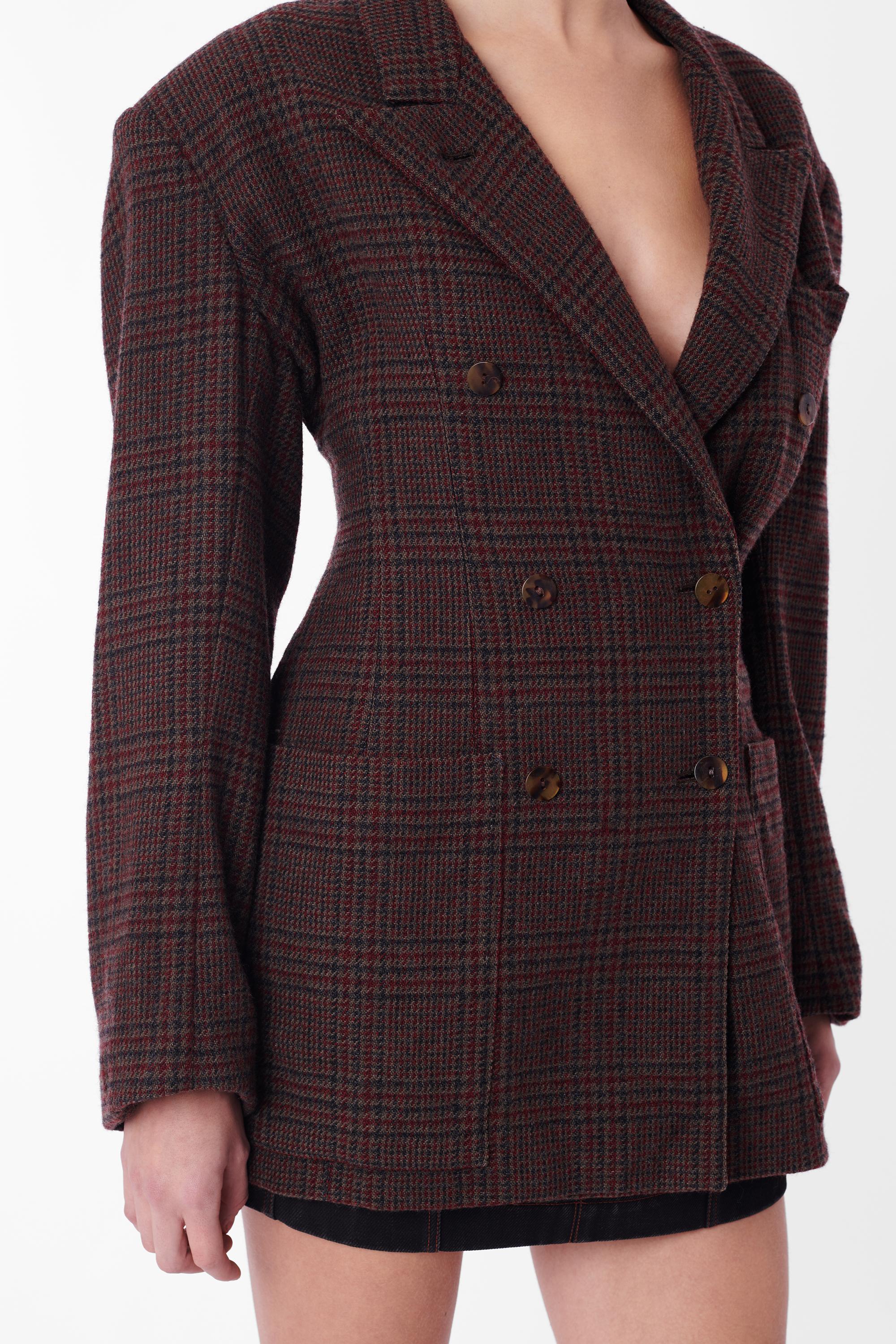 Vintage Double Breasted Wool Blazer In Good Condition For Sale In London, GB
