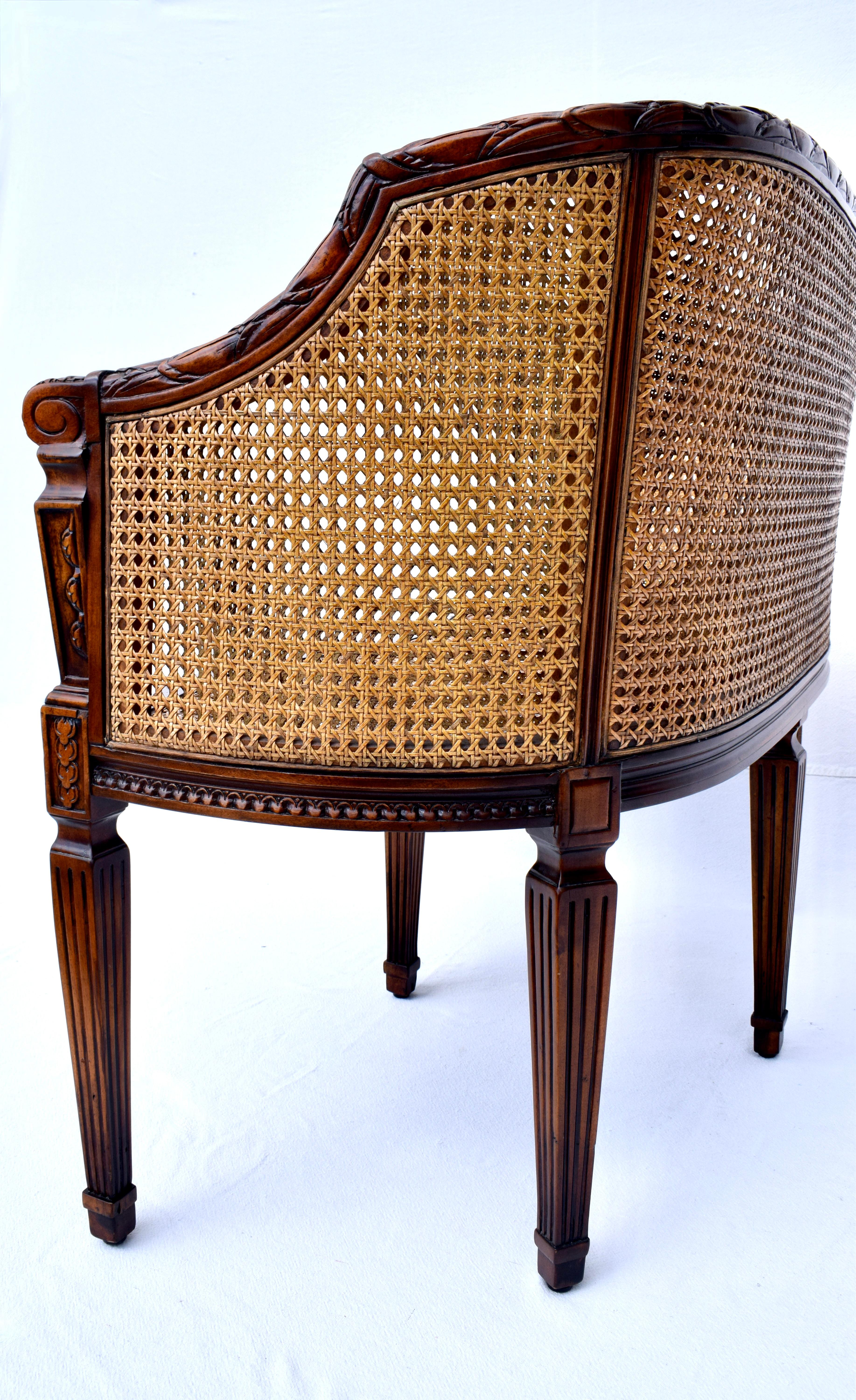 Late 20th Century Vintage Double Cane Settee