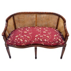 Vintage Double Cane Settee