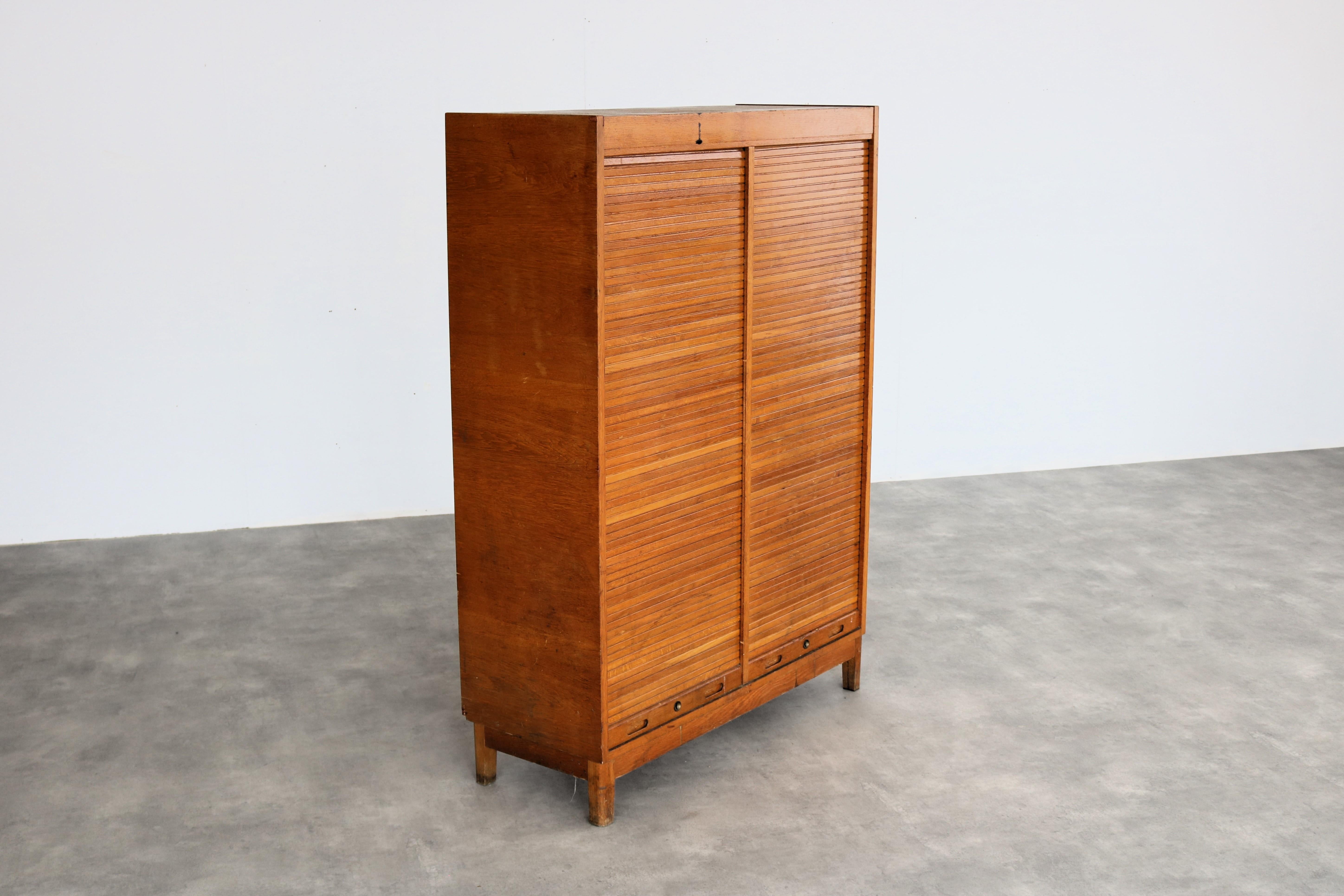 Mid-20th Century vintage double filing cabinet  cupboard  1950s  Swedish