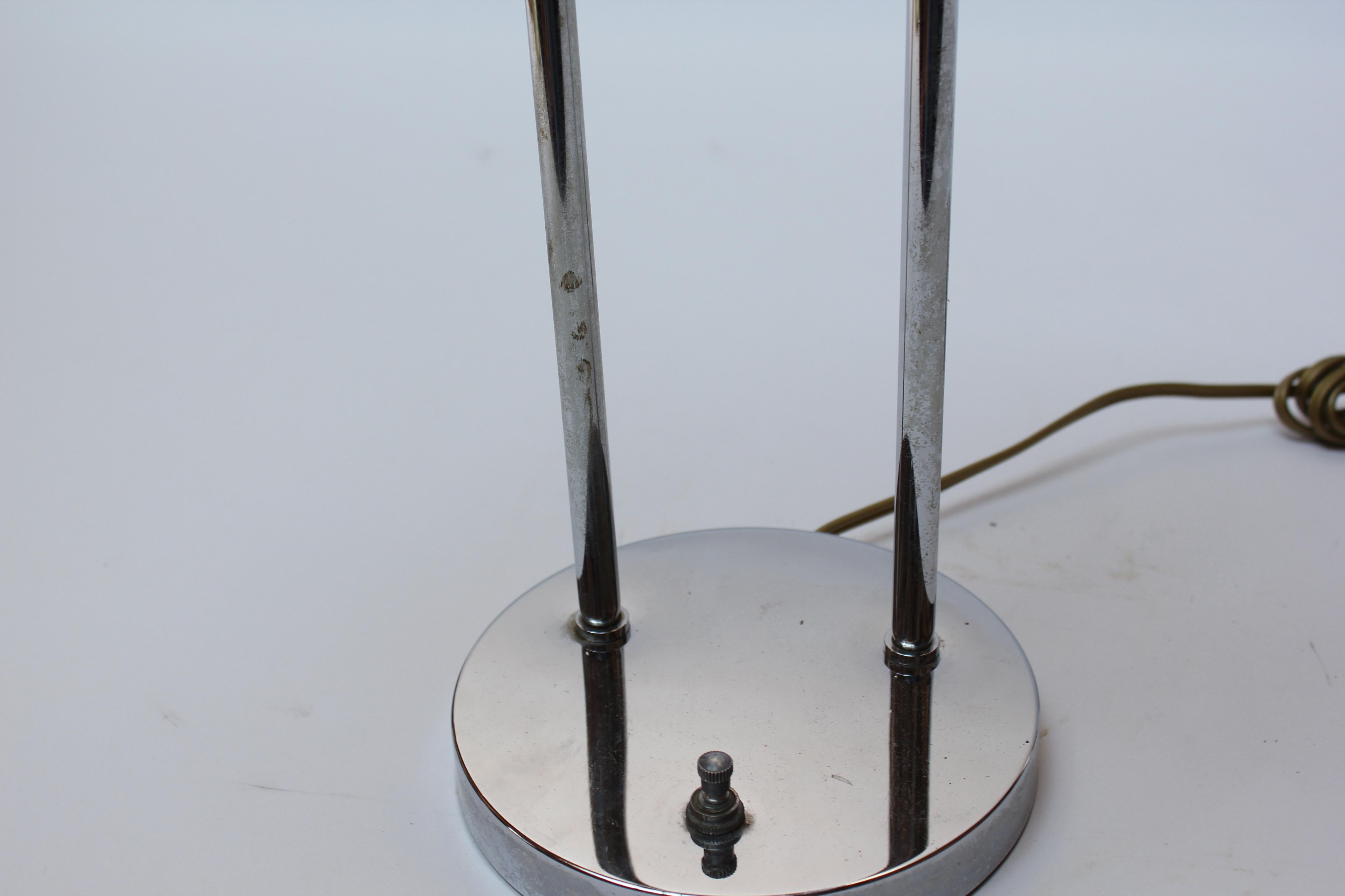 Verstellbare verstellbare Vintage-Tischlampe aus Chrom von Robert Sonneman, Doppel-Fassung im Angebot 13