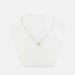 Vintage Double Heart Diamond Necklace