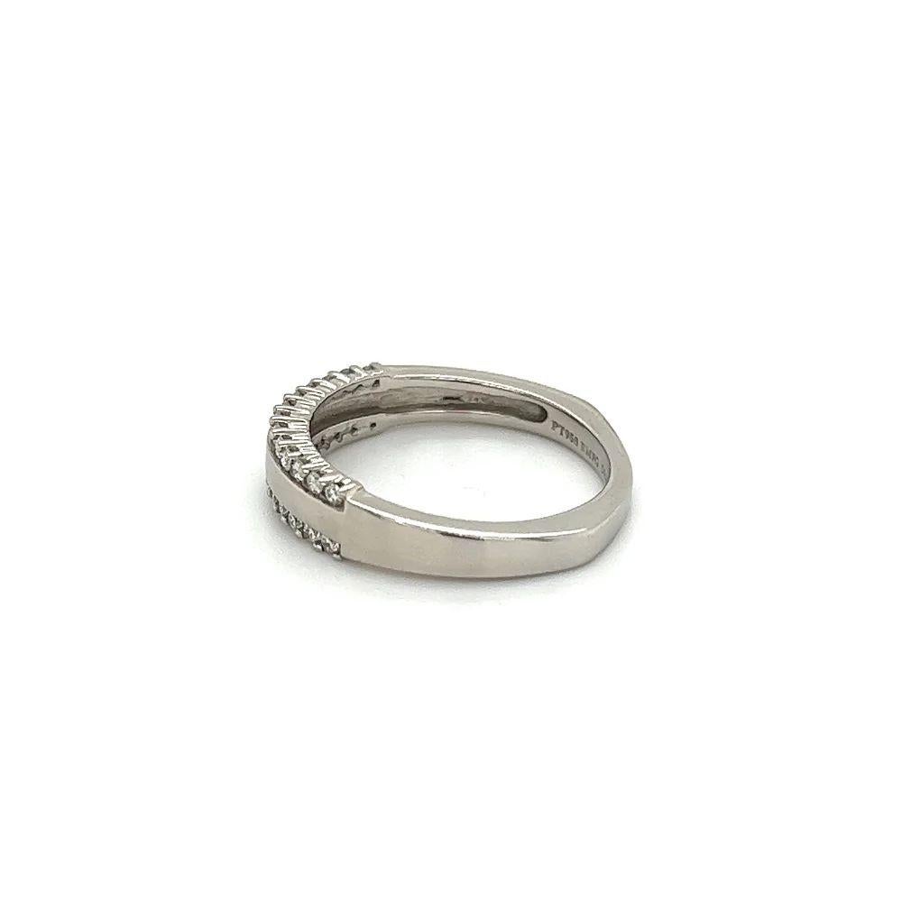 Women's Vintage Double Row Diamond Platinum Band Ring For Sale